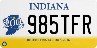 IN license plate 985TFR