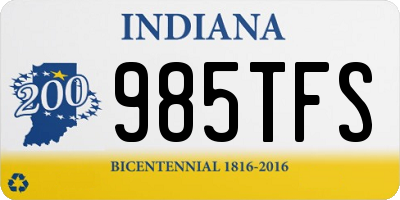 IN license plate 985TFS