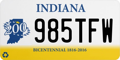 IN license plate 985TFW