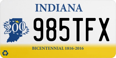 IN license plate 985TFX