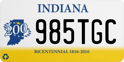 IN license plate 985TGC