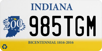 IN license plate 985TGM