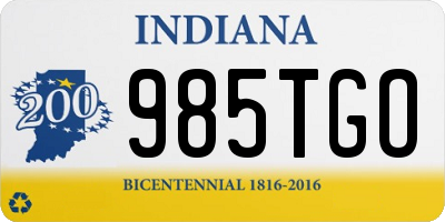 IN license plate 985TGO