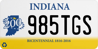 IN license plate 985TGS