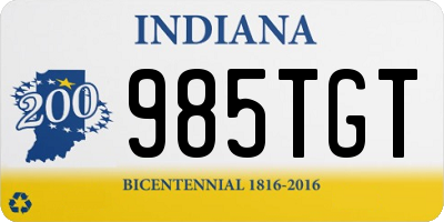 IN license plate 985TGT