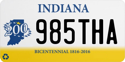 IN license plate 985THA