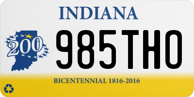 IN license plate 985THO