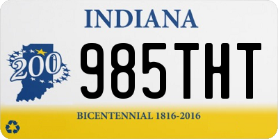 IN license plate 985THT