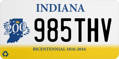 IN license plate 985THV