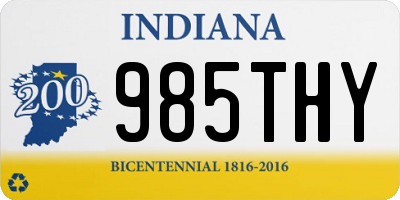 IN license plate 985THY