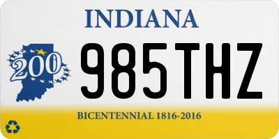 IN license plate 985THZ