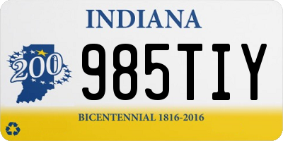 IN license plate 985TIY