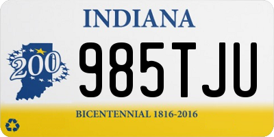 IN license plate 985TJU