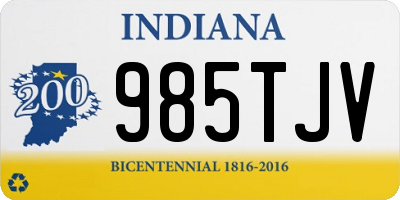 IN license plate 985TJV