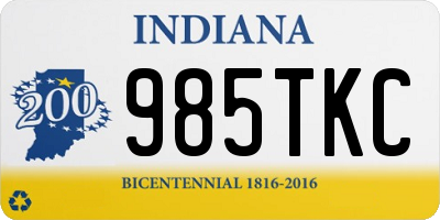 IN license plate 985TKC