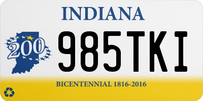 IN license plate 985TKI