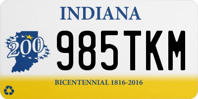 IN license plate 985TKM