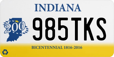 IN license plate 985TKS