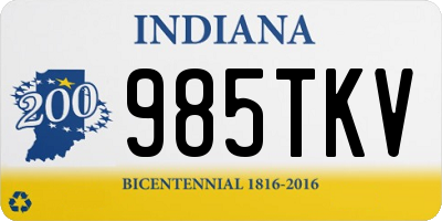 IN license plate 985TKV