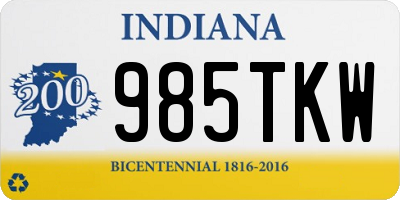 IN license plate 985TKW
