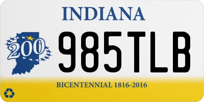 IN license plate 985TLB