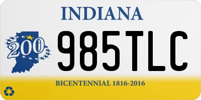 IN license plate 985TLC