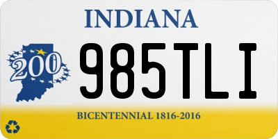 IN license plate 985TLI