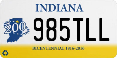 IN license plate 985TLL