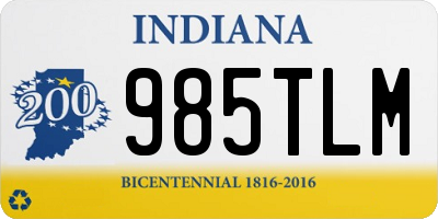 IN license plate 985TLM