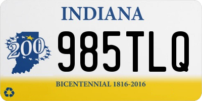 IN license plate 985TLQ