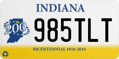 IN license plate 985TLT