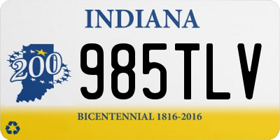 IN license plate 985TLV