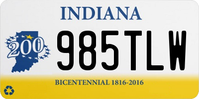 IN license plate 985TLW