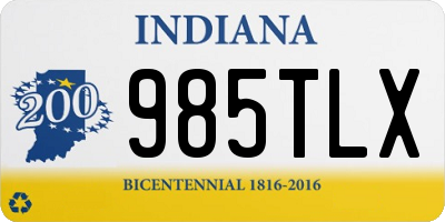 IN license plate 985TLX