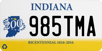 IN license plate 985TMA