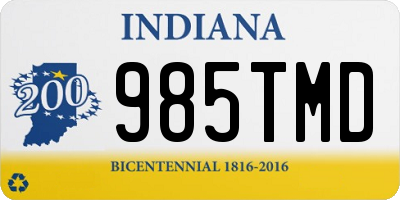 IN license plate 985TMD