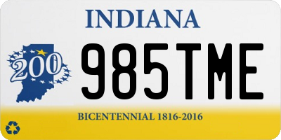 IN license plate 985TME