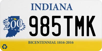 IN license plate 985TMK