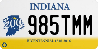 IN license plate 985TMM