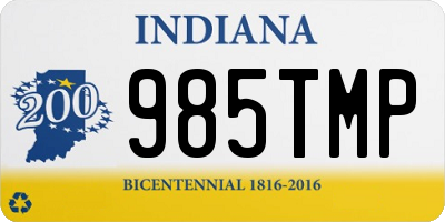 IN license plate 985TMP