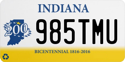 IN license plate 985TMU