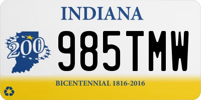 IN license plate 985TMW