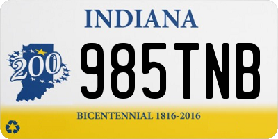 IN license plate 985TNB