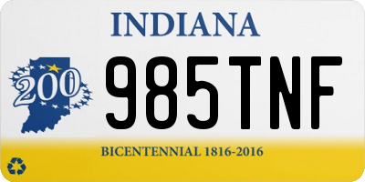 IN license plate 985TNF