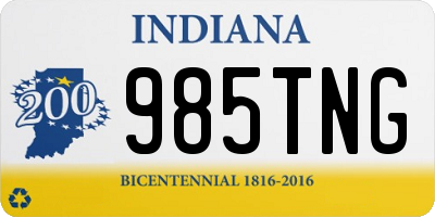 IN license plate 985TNG