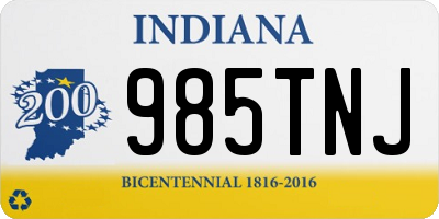 IN license plate 985TNJ