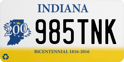 IN license plate 985TNK