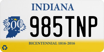 IN license plate 985TNP