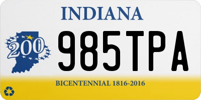 IN license plate 985TPA