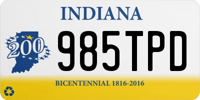 IN license plate 985TPD